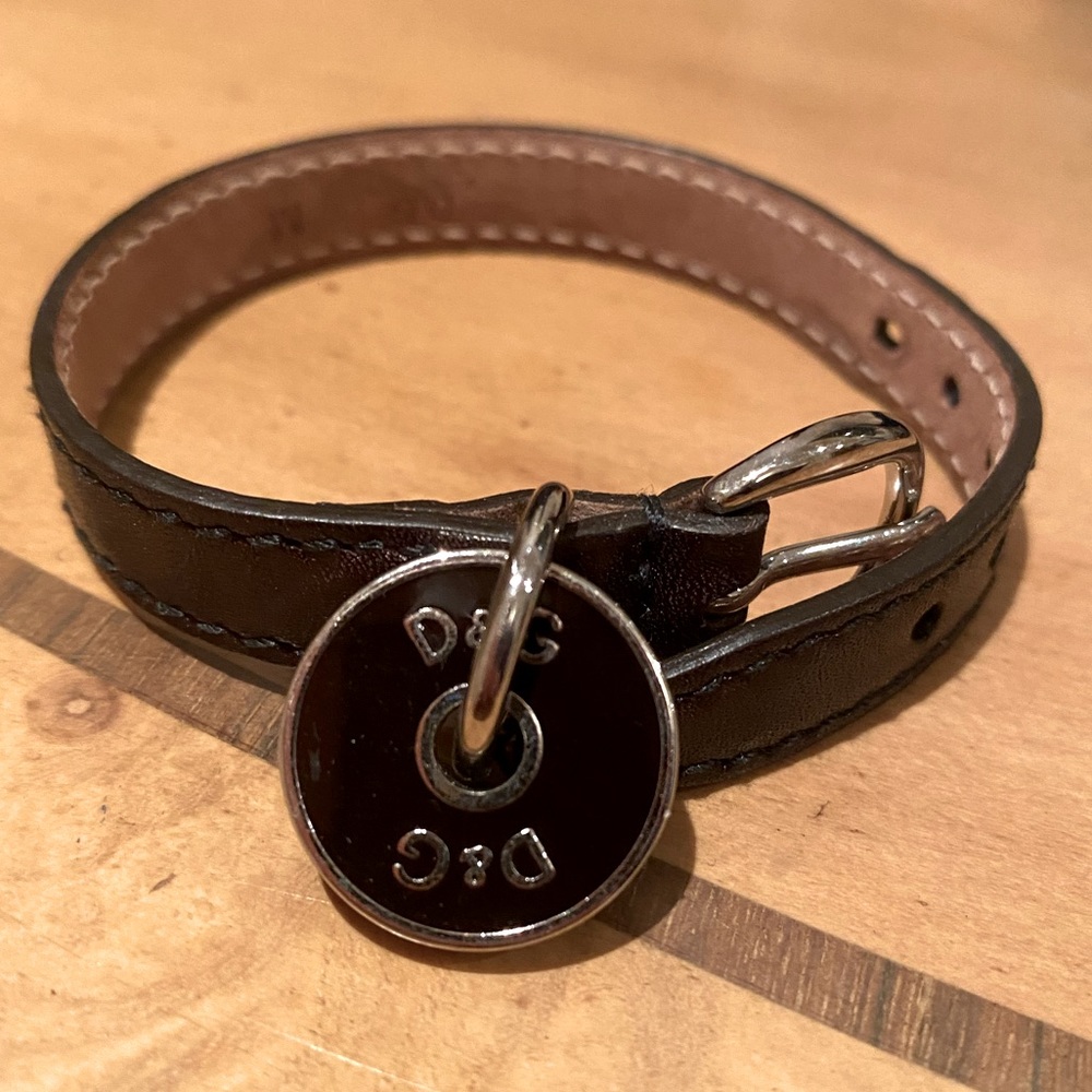 D&G Dolce & Gabbana Brown Leather Bracelet